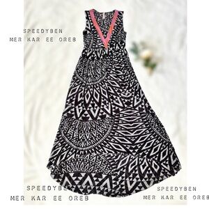 Anthropologie Geometric Print Maxi Dress Size Small